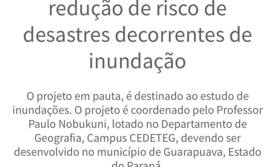 Inscrições abertas para o curso de Redução de riscos de desastres decorrentes de inundação